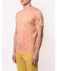 orange bedrucktes T-Shirt mit einem Rundhalsausschnitt von D'urban