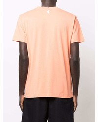 orange bedrucktes T-Shirt mit einem Rundhalsausschnitt von Marcelo Burlon County of Milan