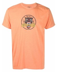 orange bedrucktes T-Shirt mit einem Rundhalsausschnitt von Ralph Lauren RRL