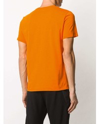 orange bedrucktes T-Shirt mit einem Rundhalsausschnitt von Just Cavalli