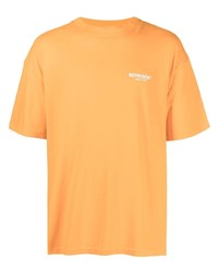 orange bedrucktes T-Shirt mit einem Rundhalsausschnitt von Represent