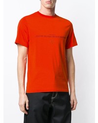orange bedrucktes T-Shirt mit einem Rundhalsausschnitt von Golden Goose Deluxe Brand