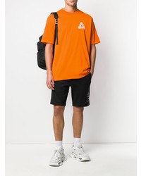 orange bedrucktes T-Shirt mit einem Rundhalsausschnitt von Palace