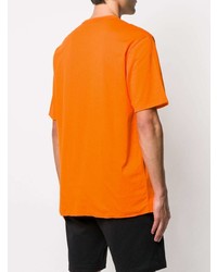 orange bedrucktes T-Shirt mit einem Rundhalsausschnitt von Palace