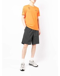 orange bedrucktes T-Shirt mit einem Rundhalsausschnitt von Polo Ralph Lauren