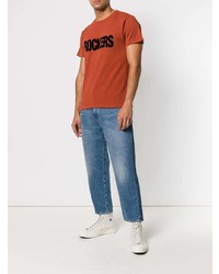 orange bedrucktes T-Shirt mit einem Rundhalsausschnitt von Levi's Vintage Clothing