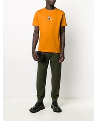 orange bedrucktes T-Shirt mit einem Rundhalsausschnitt von PS Paul Smith