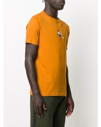 orange bedrucktes T-Shirt mit einem Rundhalsausschnitt von PS Paul Smith