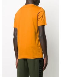 orange bedrucktes T-Shirt mit einem Rundhalsausschnitt von PS Paul Smith