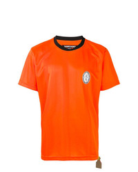 orange bedrucktes T-Shirt mit einem Rundhalsausschnitt von Sankuanz