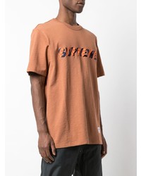 orange bedrucktes T-Shirt mit einem Rundhalsausschnitt von Supreme