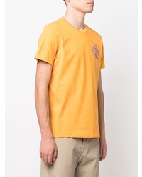 orange bedrucktes T-Shirt mit einem Rundhalsausschnitt von Diesel