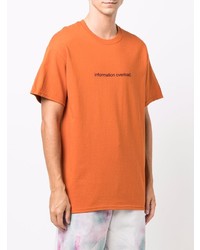 orange bedrucktes T-Shirt mit einem Rundhalsausschnitt von F.A.M.T.