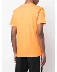 orange bedrucktes T-Shirt mit einem Rundhalsausschnitt von Moschino