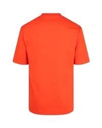 orange bedrucktes T-Shirt mit einem Rundhalsausschnitt von Palace