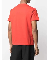 orange bedrucktes T-Shirt mit einem Rundhalsausschnitt von Just Cavalli