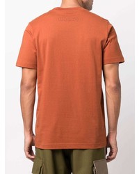 orange bedrucktes T-Shirt mit einem Rundhalsausschnitt von Marni