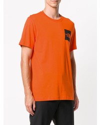 orange bedrucktes T-Shirt mit einem Rundhalsausschnitt von The North Face