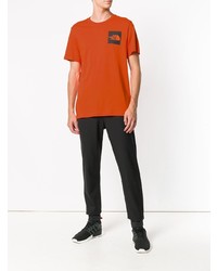 orange bedrucktes T-Shirt mit einem Rundhalsausschnitt von The North Face