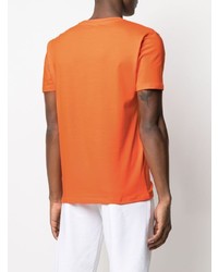 orange bedrucktes T-Shirt mit einem Rundhalsausschnitt von Moschino