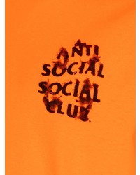 orange bedrucktes T-Shirt mit einem Rundhalsausschnitt von Anti Social Social Club