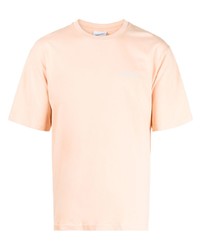 orange bedrucktes T-Shirt mit einem Rundhalsausschnitt von This Is Never That