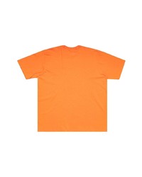 orange bedrucktes T-Shirt mit einem Rundhalsausschnitt von Supreme