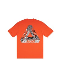 orange bedrucktes T-Shirt mit einem Rundhalsausschnitt von Palace