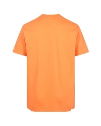 orange bedrucktes T-Shirt mit einem Rundhalsausschnitt von Supreme