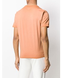 orange bedrucktes T-Shirt mit einem Rundhalsausschnitt von CP Company