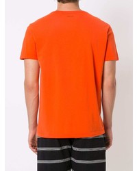 orange bedrucktes T-Shirt mit einem Rundhalsausschnitt von OSKLEN