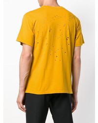orange bedrucktes T-Shirt mit einem Rundhalsausschnitt von Satisfy