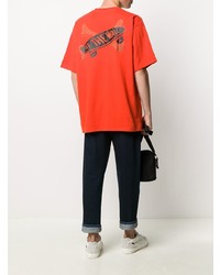 orange bedrucktes T-Shirt mit einem Rundhalsausschnitt von Vans