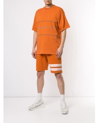 orange bedrucktes T-Shirt mit einem Rundhalsausschnitt von Gcds