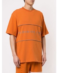 orange bedrucktes T-Shirt mit einem Rundhalsausschnitt von Gcds