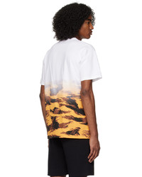 orange bedrucktes T-Shirt mit einem Rundhalsausschnitt von BAPE