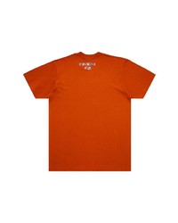 orange bedrucktes T-Shirt mit einem Rundhalsausschnitt von Supreme