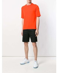 orange bedrucktes T-Shirt mit einem Rundhalsausschnitt von Reebok