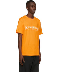 orange bedrucktes T-Shirt mit einem Rundhalsausschnitt von Mastermind World