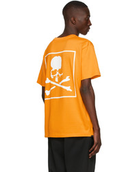 orange bedrucktes T-Shirt mit einem Rundhalsausschnitt von Mastermind World