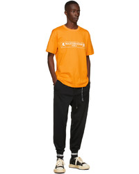 orange bedrucktes T-Shirt mit einem Rundhalsausschnitt von Mastermind World