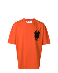 orange bedrucktes T-Shirt mit einem Rundhalsausschnitt von Études