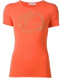 orange bedrucktes T-shirt