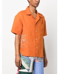 orange besticktes Kurzarmhemd von Bethany Williams