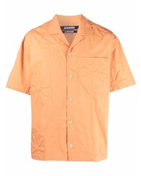 orange besticktes Kurzarmhemd von Jacquemus