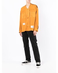 orange besticktes Langarmhemd von Maison Mihara Yasuhiro