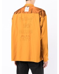 orange besticktes Langarmhemd von Maison Mihara Yasuhiro