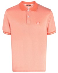 orange besticktes Polohemd von C.P. Company