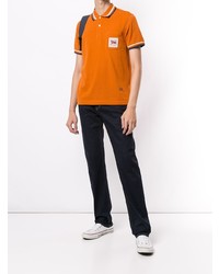 orange besticktes Polohemd von Kent & Curwen