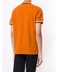 orange besticktes Polohemd von Kent & Curwen